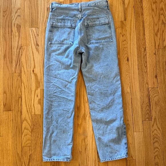 Agolde sz 26 Cooper Cargo Denim Jeans in Light Blue wash great condition - Picture 7 of 14